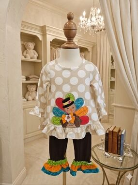 Rare Editions 2T Thanksgiving Turkey Outfit Set – NWT